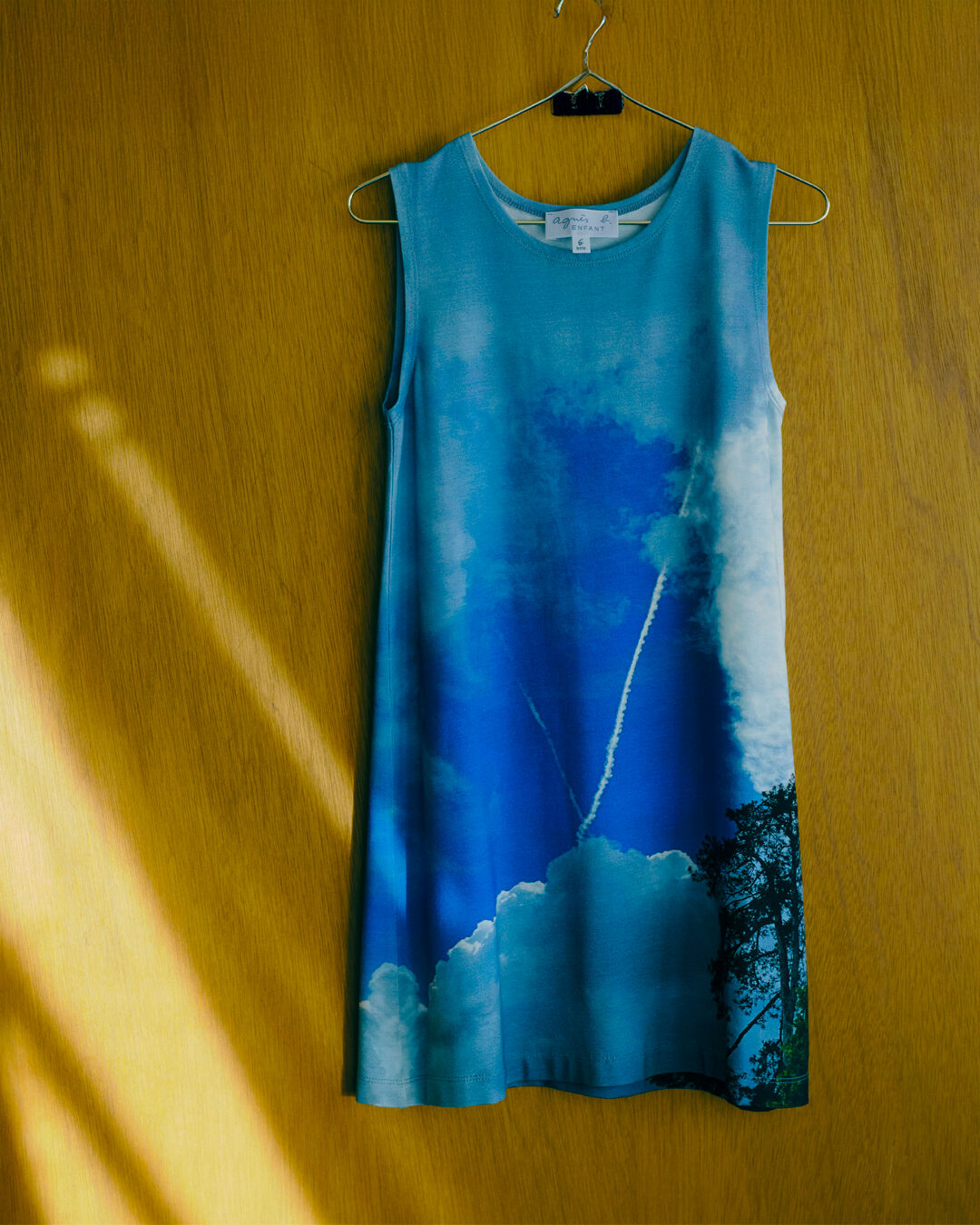 photoprint cloudy sky dress